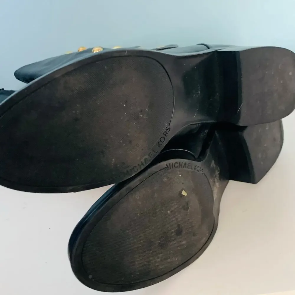 Michael Kors Black Leather Maisie Boots Size 8 - Picture 9 of 10